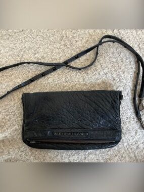 Alexander Wang Black Textured Pebbled Leather Crossbody Bag